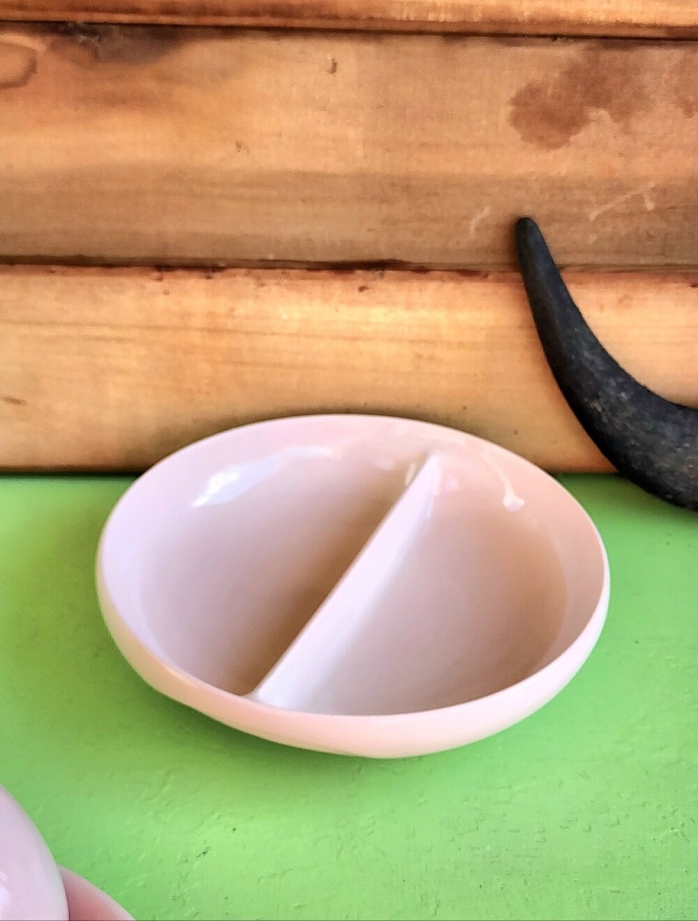 Vintage Russel Wright Iroquois Casual Pink Divided Serving Bowl MCM
